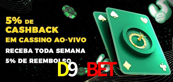 Promoções do cassino ao Vivo D9 Bet